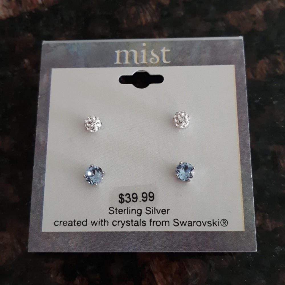 New Mist sterling silver earrings(2 pair)